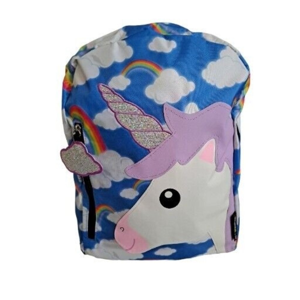 Emojination 16" Unicorn Clouds Kids' Backpack Blue School Travel Book Bag NWT